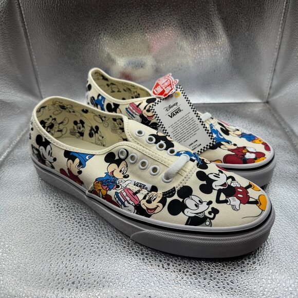 Size M9/W10.5 Vans Disney x Authentic Mickey\'s Birthday Unisex Sneakers‎